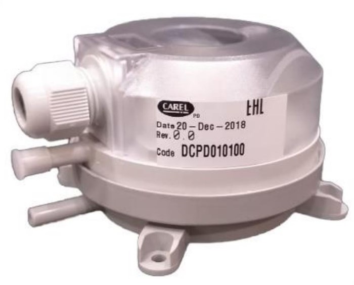 Датчик перепада давления CAREL AIR DIFF. PRESS. TRANSDU. 0,5-5 MBAR WITH MOUNTING KIT, DCPD010100 DCPD010100
