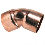 Отвод медный 45гр двухраструбный 1 1/8" 101093