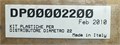 Фланец для парораспределителя CAREL, Комплект,  KIT OF PLASTIC PARTS FOR DP****22**, DP00002200 DP00002200